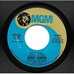 Donny Osmond Hey Girl USED VINYL 7INCH 45 RPM SINGLE STYRENE