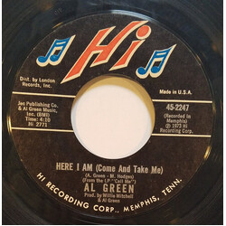 Al Green Here I Am (Come And Take Me) USED VINYL 7INCH 45 RPM SINGLE STYRENE