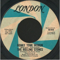 The Rolling Stones Honky Tonk Women / You Can't Always Get What You Want USED VINYL 7INCH 45 RPM SINGLE STYRENE