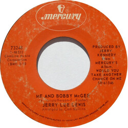Jerry Lee Lewis Me And Bobby McGee USED VINYL 7INCH 45 RPM SINGLE STYRENE