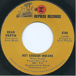 Dean Martin Not Enough Indians / Rainbows Are Back In Style USED VINYL 7INCH 45 RPM SINGLE STYRENE