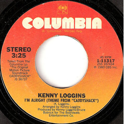 Kenny Loggins I'm Alright (Theme From "Caddyshack") USED VINYL 7INCH 45 RPM SINGLE STYRENE