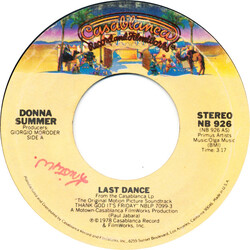 Donna Summer Last Dance USED VINYL 7INCH 45 RPM SINGLE STYRENE STEREO