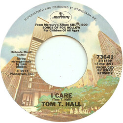 Tom T. Hall I Care USED VINYL 7INCH 45 RPM SINGLE STYRENE