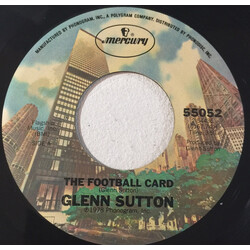 Glenn Sutton The Football Card / The Ballad Of The Blue Cyclone USED VINYL 7INCH 45 RPM SINGLE STYRENE