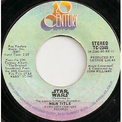 The London Symphony Orchestra Star Wars (Main Title) USED VINYL 7INCH 45 RPM SINGLE STYRENE STEREO
