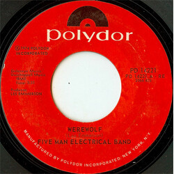 Five Man Electrical Band Werewolf USED VINYL 7INCH 45 RPM SINGLE STYRENE