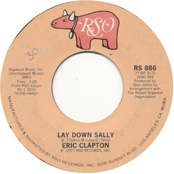 Eric Clapton Lay Down Sally USED VINYL 7INCH 45 RPM SINGLE STYRENE
