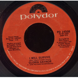 Gloria Gaynor I Will Survive USED VINYL 7INCH 45 RPM SINGLE STYRENE