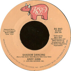 Andy Gibb Shadow Dancing USED VINYL 7INCH 45 RPM SINGLE STYRENE