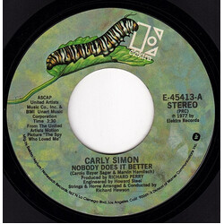 Carly Simon Nobody Does It Better / After The Storm USED VINYL 7INCH 45 RPM SINGLE STYRENE STEREO