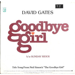 David Gates Goodbye Girl / Sunday Rider USED VINYL 7INCH 45 RPM SINGLE STYRENE STEREO