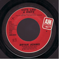 Bryan Adams Cuts Like A Knife USED VINYL 7INCH 45 RPM SINGLE STYRENE