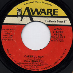 John Edwards (3) Careful Man / Claim Jumpin' USED VINYL 7INCH 45 RPM SINGLE STYRENE