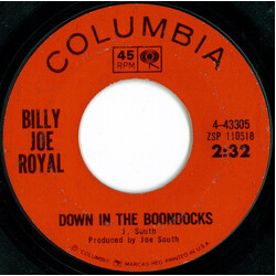 Billy Joe Royal Down In The Boondocks / Oh, What A Night USED VINYL 7INCH 45 RPM SINGLE STYRENE