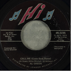 Al Green Call Me (Come Back Home) USED VINYL 7INCH 45 RPM SINGLE STYRENE