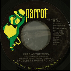 Engelbert Humperdinck Free As The Wind / My Friend The Wind USED VINYL 7INCH 45 RPM SINGLE STYRENE