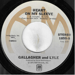 Gallagher & Lyle Heart On My Sleeve USED VINYL 7INCH 45 RPM SINGLE STYRENE