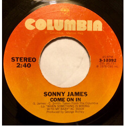 Sonny James Come On In USED VINYL 7INCH 45 RPM SINGLE STYRENE