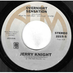 Jerry Knight Overnight Sensation USED VINYL 7"