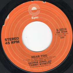 George Jones & Tammy Wynette Near You USED VINYL 7INCH 45 RPM SINGLE STYRENE STEREO