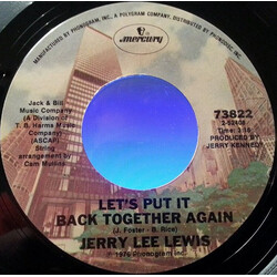Jerry Lee Lewis Let's Put It Back Together Again USED VINYL 7INCH 45 RPM SINGLE STYRENE