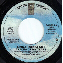 Linda Ronstadt / Emmylou Harris Tracks Of My Tears / The Sweetest Gift USED VINYL 7INCH 45 RPM SINGLE STYRENE