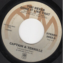 Captain And Tennille You Never Done It Like That USED VINYL 7INCH 45 RPM SINGLE STYRENE