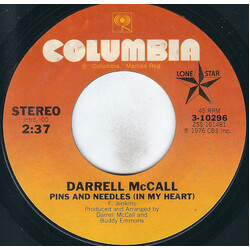 Darrell McCall Pins And Needles (In My Heart) / Every Girl I See USED VINYL 7INCH 45 RPM SINGLE STYRENE STEREO