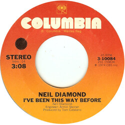 Neil Diamond I've Been This Way Before USED VINYL 7INCH SINGLE STYRENE