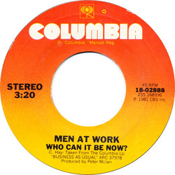 Men At Work Who Can It Be Now? USED VINYL 7INCH 45 RPM SINGLE STYRENE STEREO