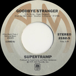 Supertramp Goodbye Stranger USED VINYL 7INCH 45 RPM SINGLE STYRENE