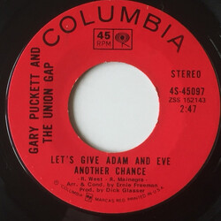 Gary Puckett & The Union Gap Let's Give Adam And Eve Another Chance USED VINYL 7INCH 45 RPM SINGLE STYRENE
