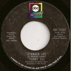 Tommy Roe Stagger Lee USED VINYL 7INCH 45 RPM SINGLE STYRENE