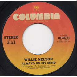 Willie Nelson Always On My Mind USED VINYL 7INCH 45 RPM SINGLE STYRENE STEREO