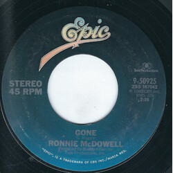Ronnie McDowell Gone USED VINYL 7INCH 45 RPM SINGLE STYRENE