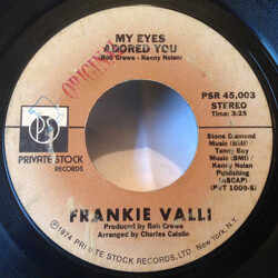 Frankie Valli My Eyes Adored You USED VINYL 7INCH 45 RPM SINGLE STEREO