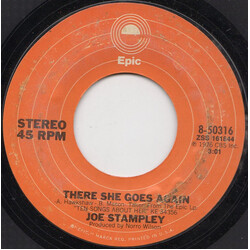 Joe Stampley There She Goes Again USED VINYL 7INCH SINGLE 45 RPM