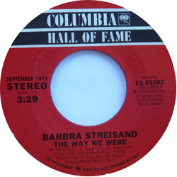 Barbra Streisand The Way We Were / All In Love Is Fair USED VINYL 7INCH 45 RPM SINGLE
