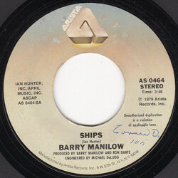 Barry Manilow Ships USED VINYL 7INCH 45 RPM SINGLE