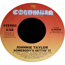 Johnnie Taylor Somebody's Gettin' It / Please Don't Stop (That Song From Playing) USED VINYL 7INCH 45 RPM SINGLE