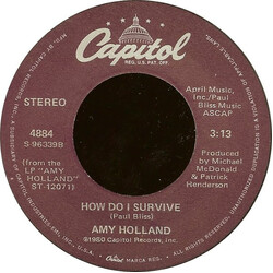 Amy Holland How Do I Survive USED VINYL 7INCH 45 RPM SINGLE STEREO