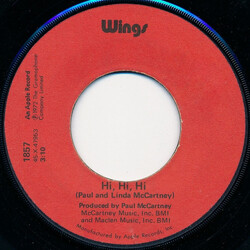 Paul McCartney & Wings Hi, Hi, Hi USED VINYL 7INCH SINGLE