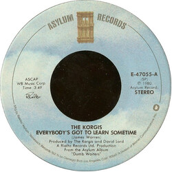 The Korgis Everybody's Got To Learn Sometime USED VINYL 7INCH 45 RPM STEREO