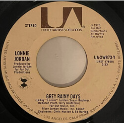 Lonnie Jordan Grey Rainy Days / Best Way I Can USED VINYL 7INCH 45 RPM STYRENE