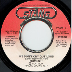 The Moments We Don't Cry Out Loud USED VINYL 7INCH 45 RPM STYRENE