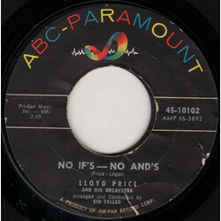 Lloyd Price And His Orchestra No If's - No And's / For Love USED VINYL 7INCH 45 RPM STYRENE