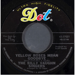 The Billy Vaughn Singers Yellow Roses Mean Goodbye USED VINYL 7INCH 45 RPM STYRENE