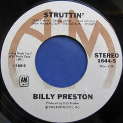 Billy Preston Struttin' / You Are So Beautiful USED VINYL 7INCH 45 RPM STYRENE