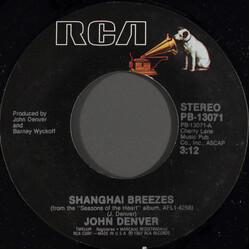 John Denver Shanghai Breezes USED VINYL 7INCH 45 RPM STYRENE STEREO
